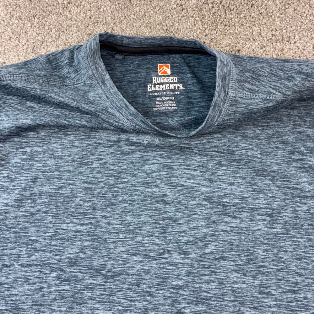 Rugged Elements Mens XL Gray Heather Performance Long Sleeve Athletic Casual